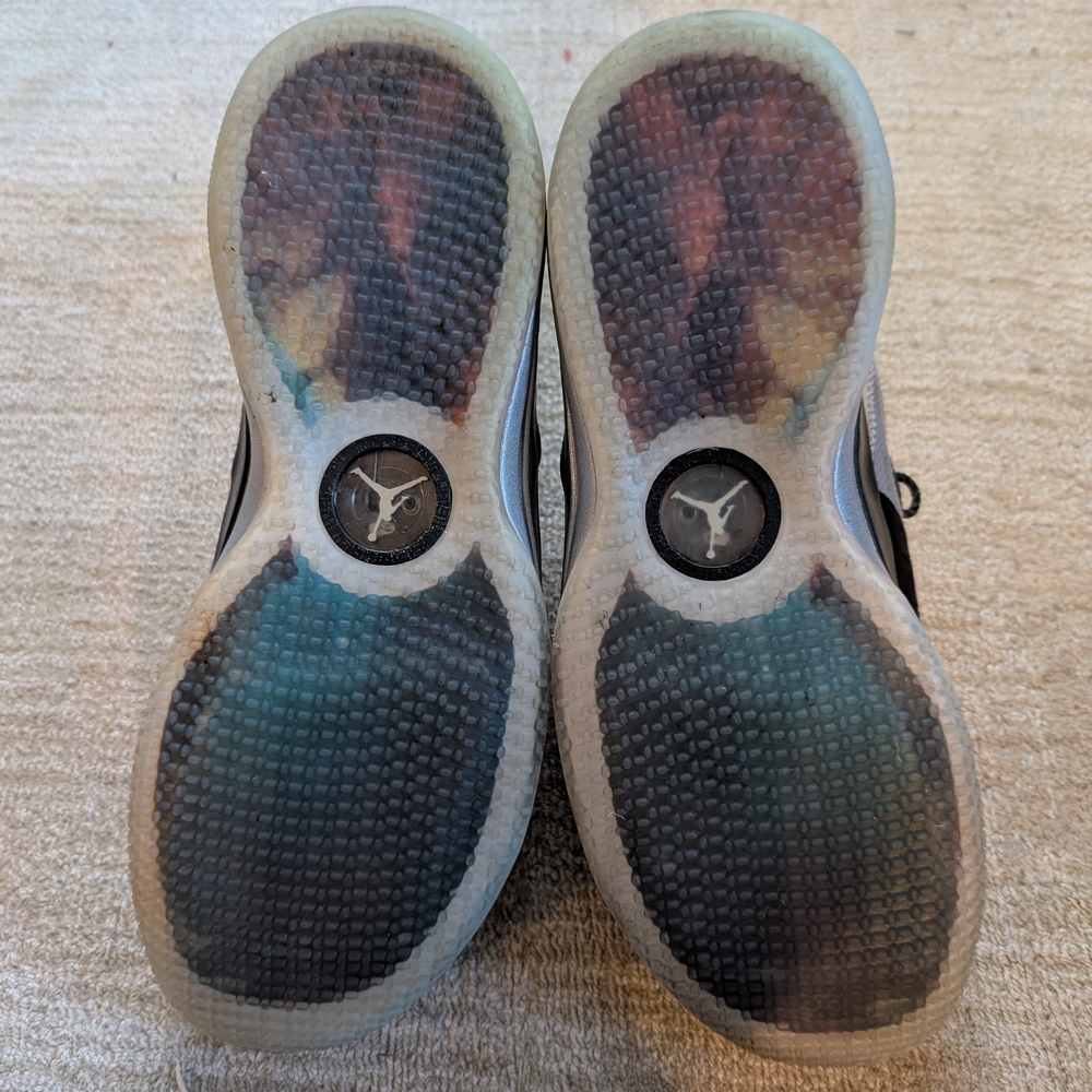 Men's Air Jordan Black and Gray Basketball Shoes - Picture 5 of 5